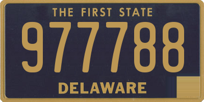 DE license plate 977788