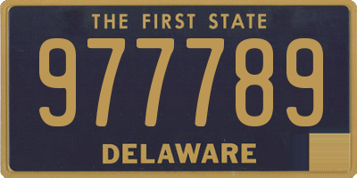 DE license plate 977789