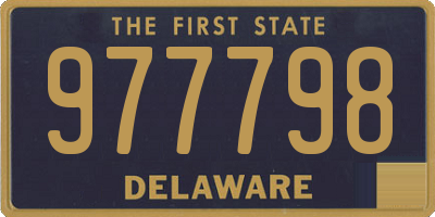 DE license plate 977798