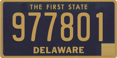 DE license plate 977801