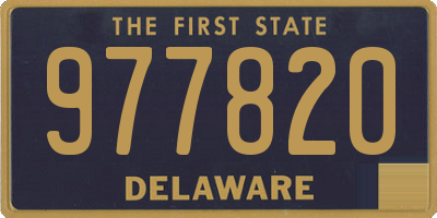 DE license plate 977820