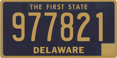 DE license plate 977821