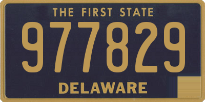 DE license plate 977829