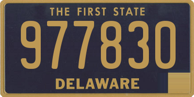 DE license plate 977830