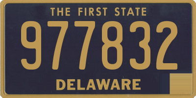 DE license plate 977832