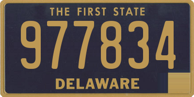 DE license plate 977834