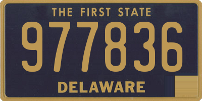 DE license plate 977836