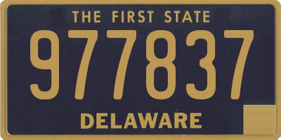 DE license plate 977837