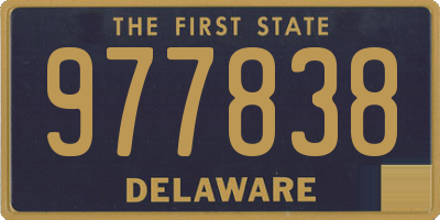 DE license plate 977838