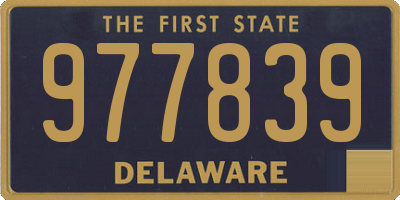 DE license plate 977839