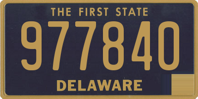 DE license plate 977840