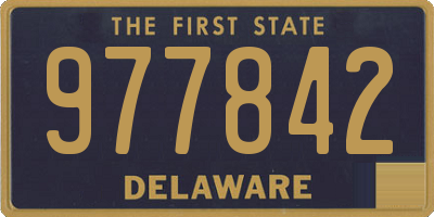 DE license plate 977842