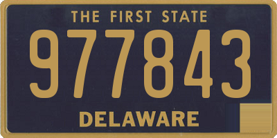 DE license plate 977843