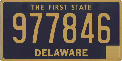 DE license plate 977846
