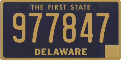 DE license plate 977847