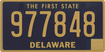 DE license plate 977848