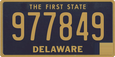 DE license plate 977849