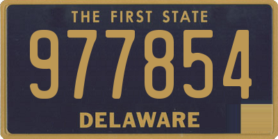 DE license plate 977854