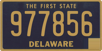 DE license plate 977856