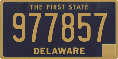 DE license plate 977857