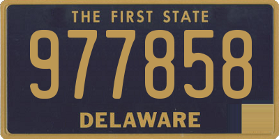 DE license plate 977858