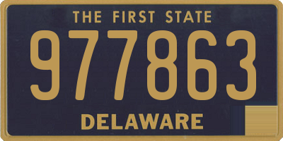 DE license plate 977863