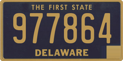 DE license plate 977864