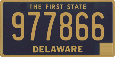 DE license plate 977866