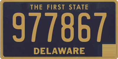 DE license plate 977867