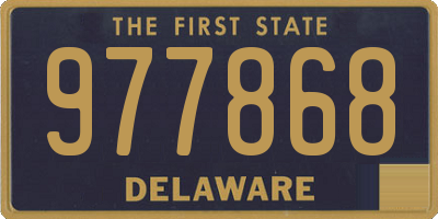 DE license plate 977868