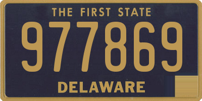 DE license plate 977869