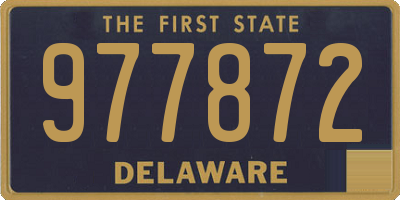 DE license plate 977872