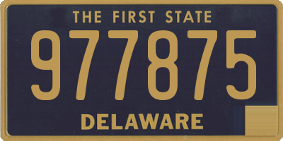 DE license plate 977875