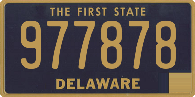 DE license plate 977878