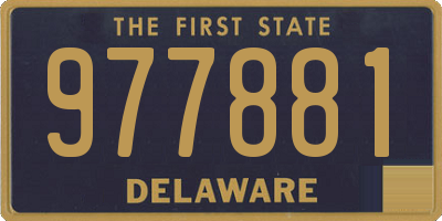 DE license plate 977881