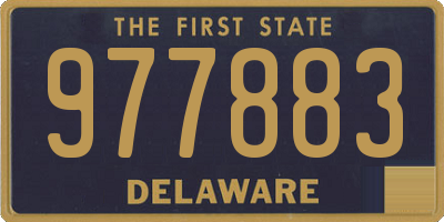 DE license plate 977883