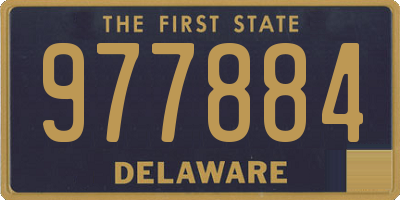 DE license plate 977884