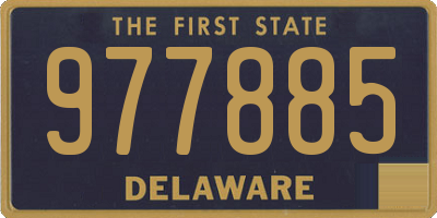 DE license plate 977885