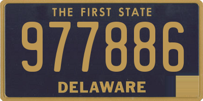 DE license plate 977886