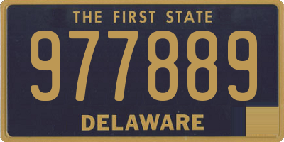 DE license plate 977889