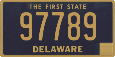 DE license plate 97789