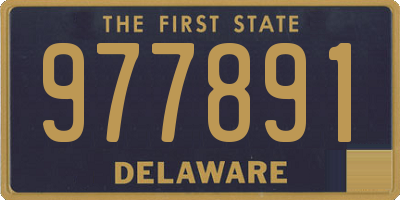 DE license plate 977891