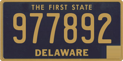 DE license plate 977892