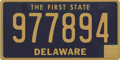 DE license plate 977894