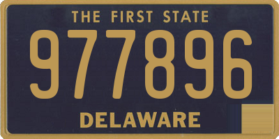 DE license plate 977896