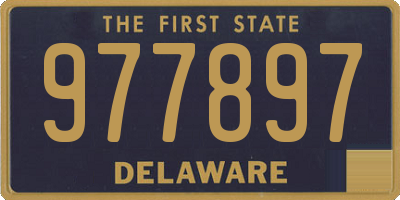 DE license plate 977897