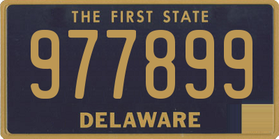 DE license plate 977899