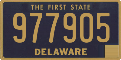 DE license plate 977905