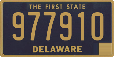 DE license plate 977910