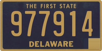 DE license plate 977914
